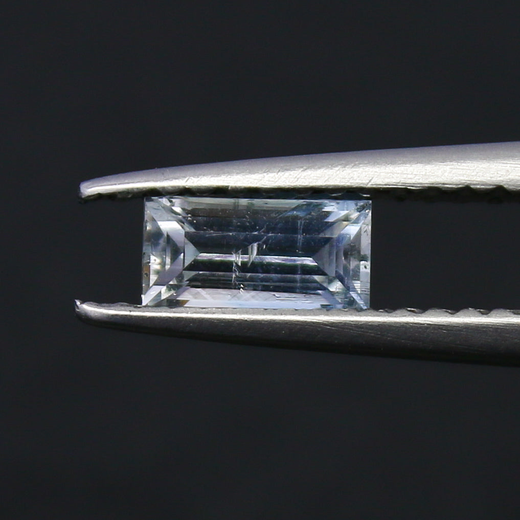 Natural Rare Jeremejevite 0.43 Carat 6x3 MM Baguette Shape Faceted Gemstone