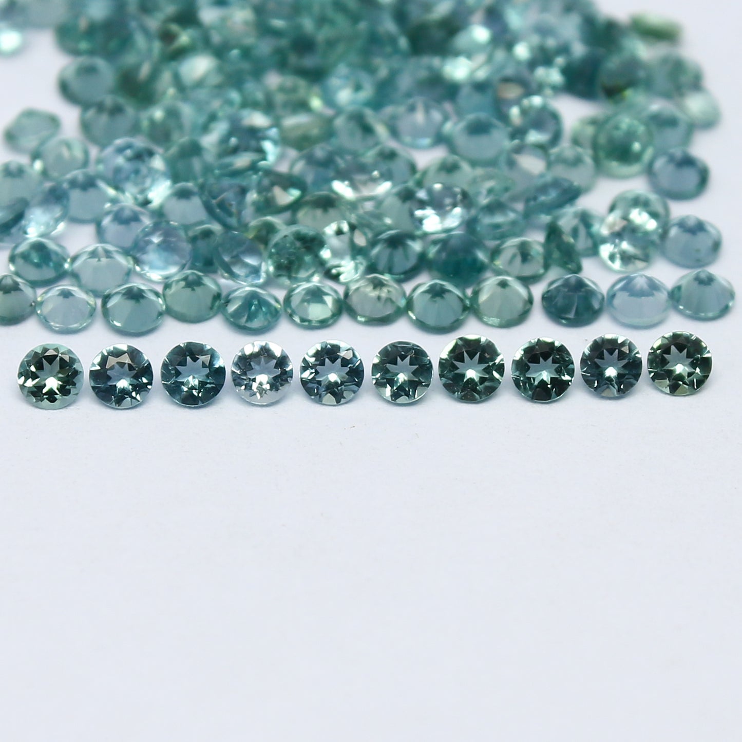 Natural Indicolite Tourmaline Lot 2x2 MM Round Shape Faceted Lot