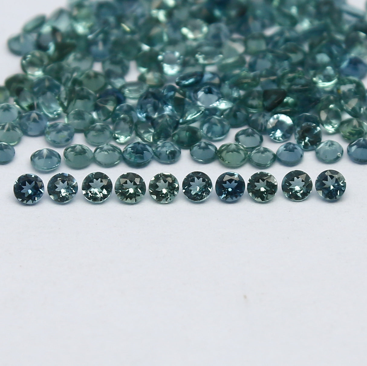 Natural Indicolite Tourmaline Lot 1.5x1.5 MM Round Shape Faceted Gemstone Lot