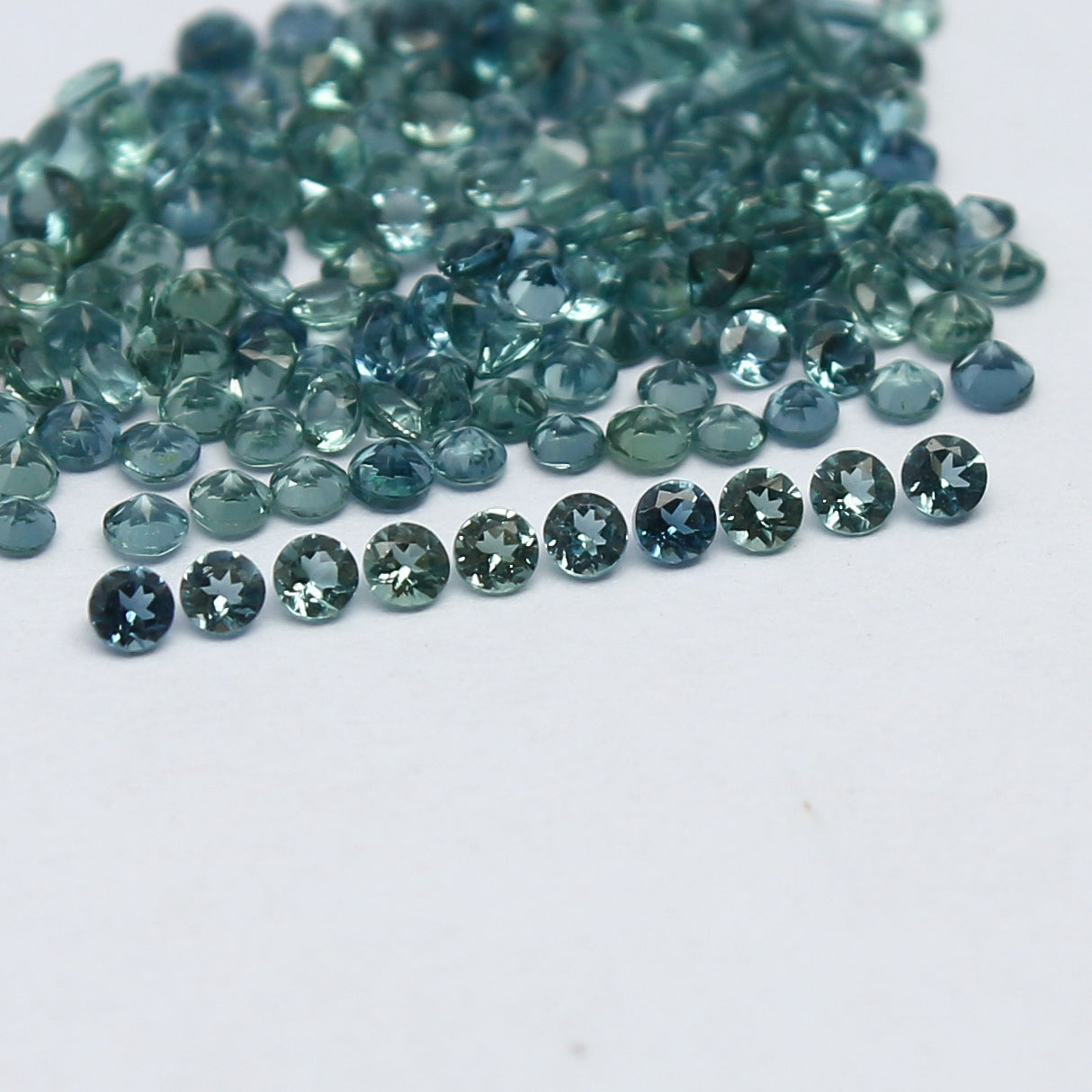 Natural Indicolite Tourmaline Lot 1.5x1.5 MM Round Shape Faceted Gemstone Lot