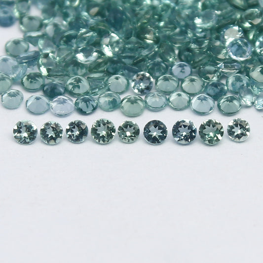 Natural Indicolite Tourmaline Lot 1.5x1.5 MM Round Shape Faceted Gemstone Lot