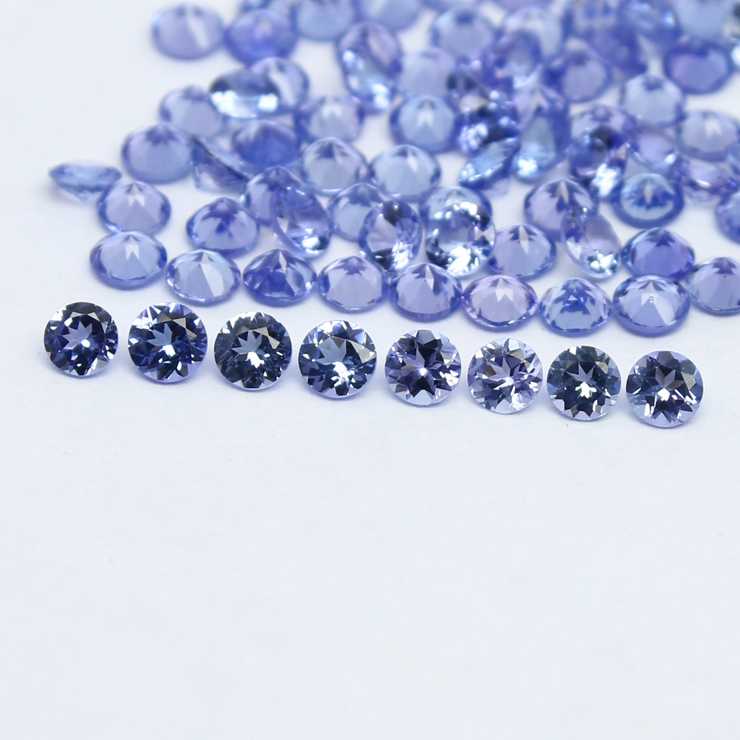 Natural Tanzanite Lot 3x3 MM Round Shape Faceted Gemstone lot Tanzanite gemstone for eternity rings melee for gemstone projects