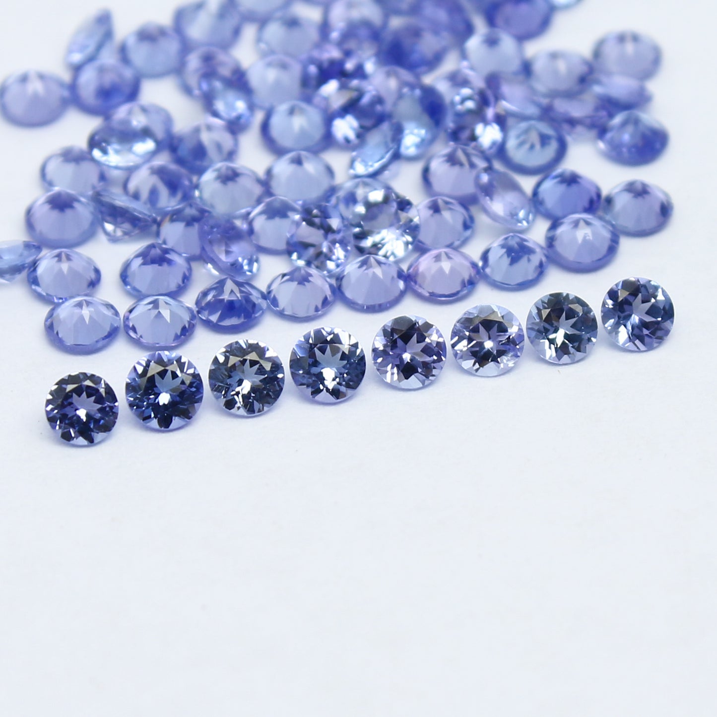 Natural Tanzanite Lot 3x3 MM Round Shape Faceted Gemstone lot Tanzanite gemstone for eternity rings melee for gemstone projects