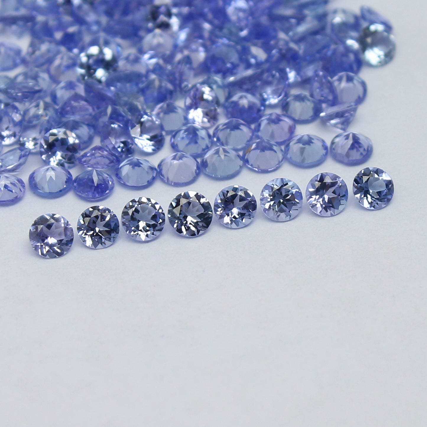 Natural Tanzanite Lot 3x3 MM Round Shape Faceted Gemstone lot Tanzanite gemstone for eternity rings melee for gemstone projects