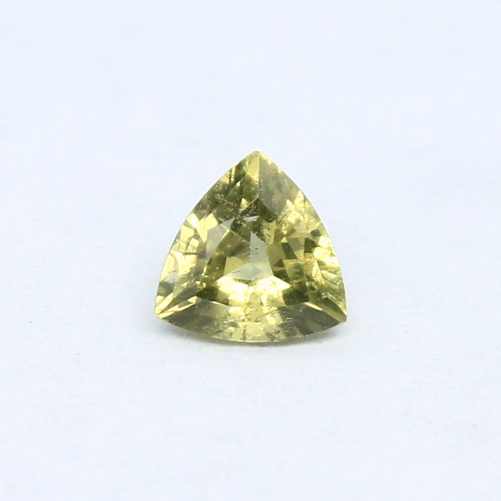 Natural Yellow Umba Sapphire 0.41 Carat 5x5 MM Trillion Shape Faceted Gemstone