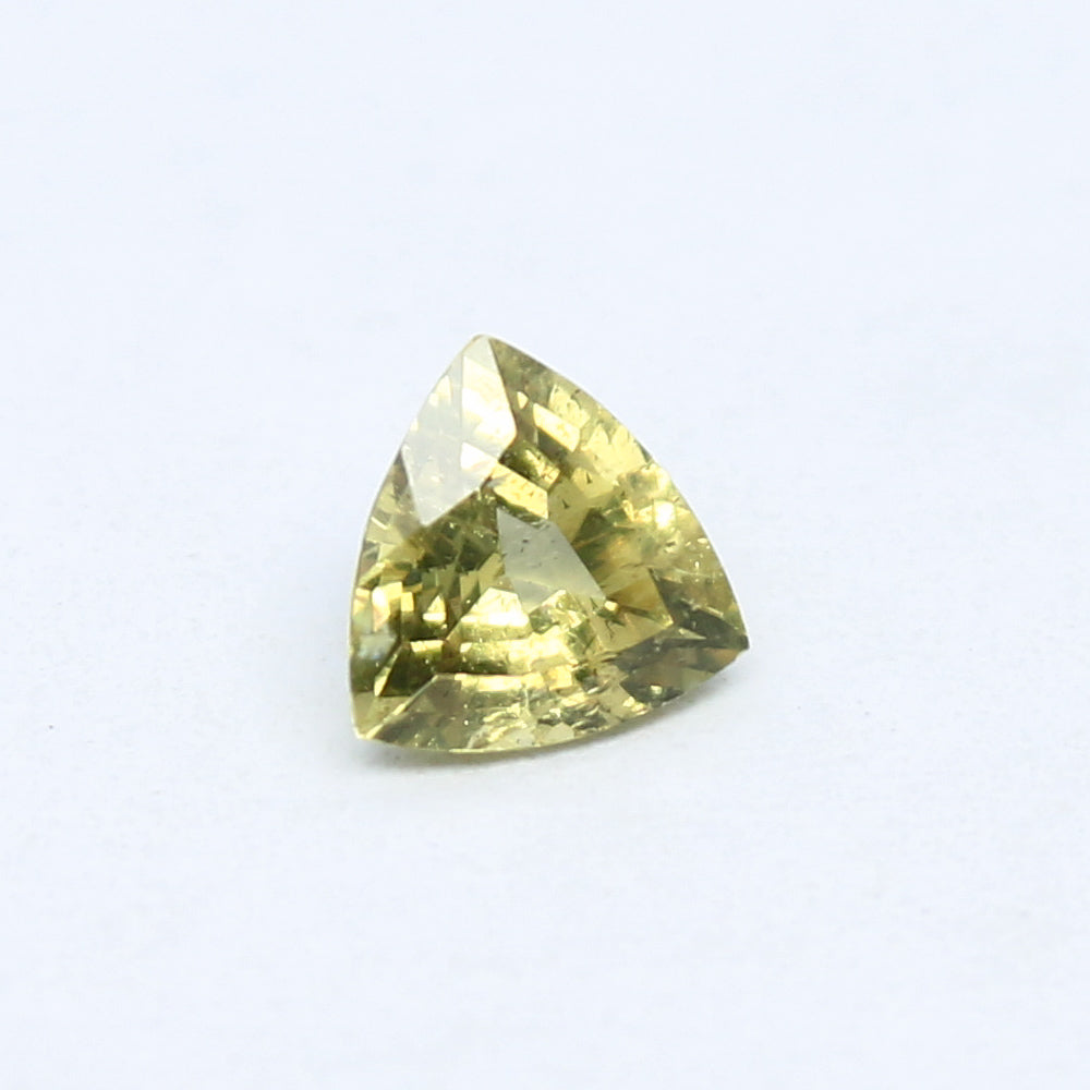 Natural Yellow Umba Sapphire 0.41 Carat 5x5 MM Trillion Shape Faceted Gemstone