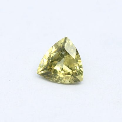 Natural Yellow Umba Sapphire 0.41 Carat 5x5 MM Trillion Shape Faceted Gemstone