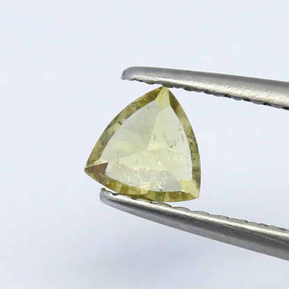 Natural Yellow Umba Sapphire 0.41 Carat 5x5 MM Trillion Shape Faceted Gemstone