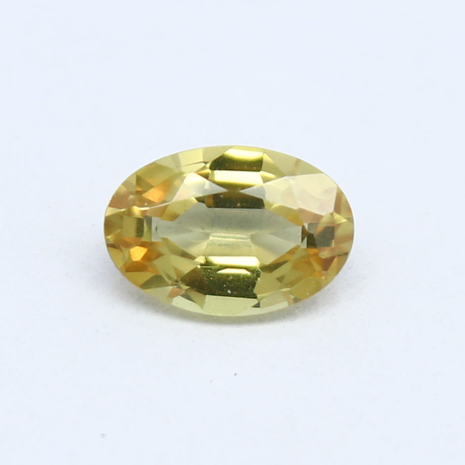 Natural Yellow Umba Sapphire 0.54 Carat 6x4 MM Oval Shape Faceted Gemstone