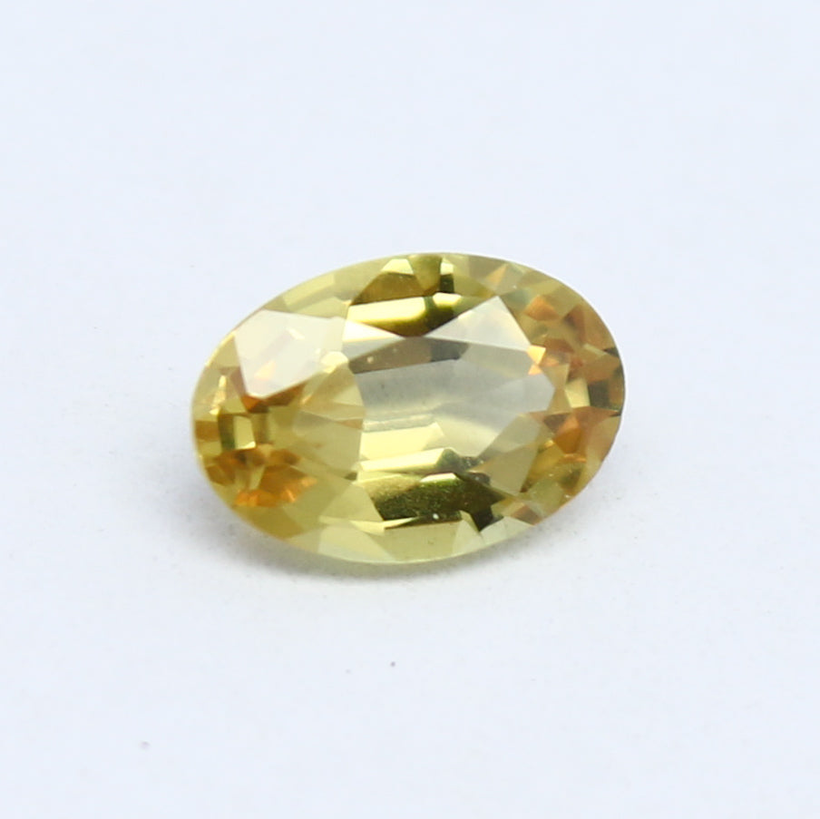 Natural Yellow Umba Sapphire 0.54 Carat 6x4 MM Oval Shape Faceted Gemstone