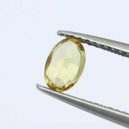 Natural Yellow Umba Sapphire 0.54 Carat 6x4 MM Oval Shape Faceted Gemstone