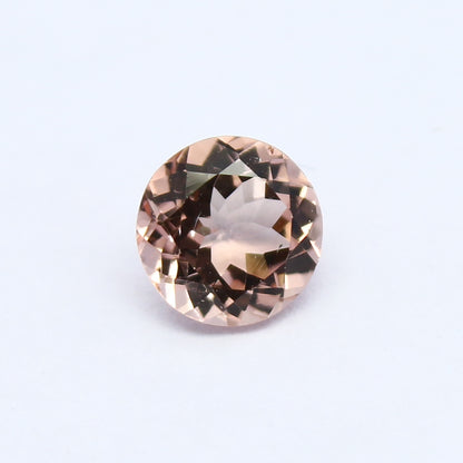 Natural Peach Pink Tourmaline 0.87 Carat 6x6 MM Round Shape Faceted Gemstone