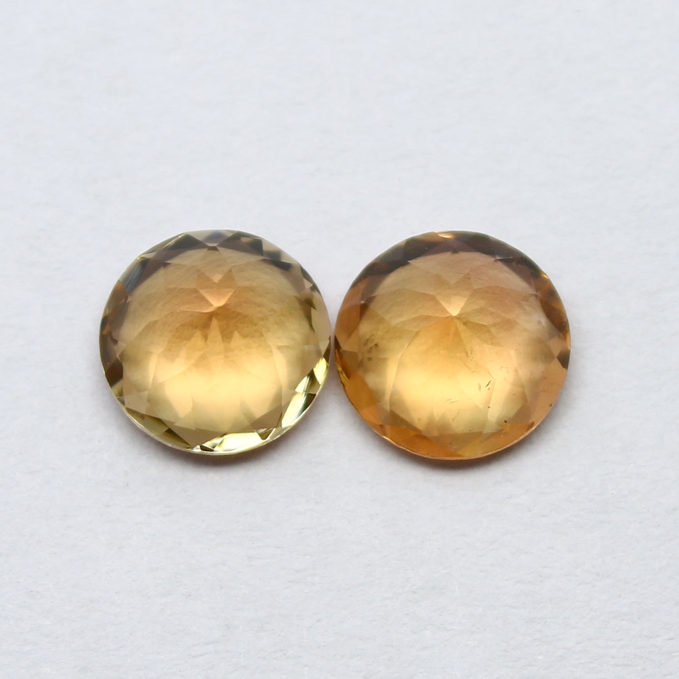 Natural Peach Tourmaline Lot 2.48 Carat 7x7 MM Round Shape Faceted Gemstone 2 Piece Lot