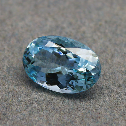 Natural Flawless Aquamarine 3.45 Carat 12x8 MM Oval Shape Faceted Gemstone