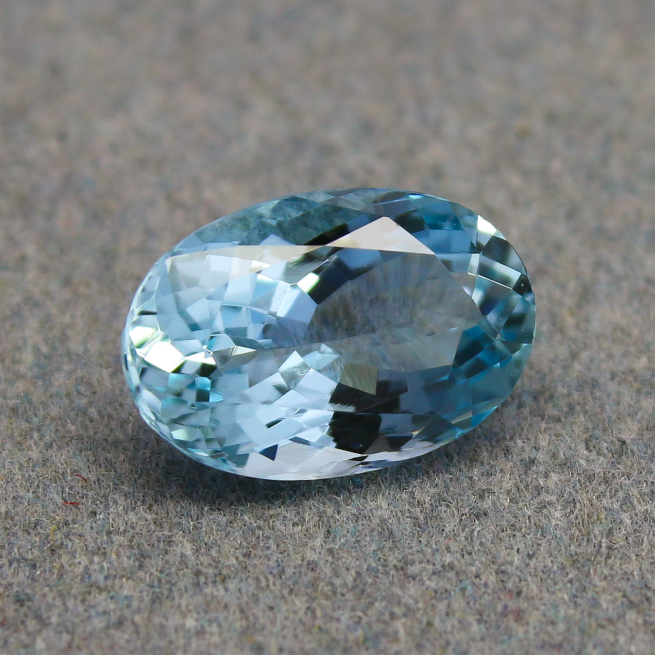 Natural Flawless Aquamarine 3.45 Carat 12x8 MM Oval Shape Faceted Gemstone