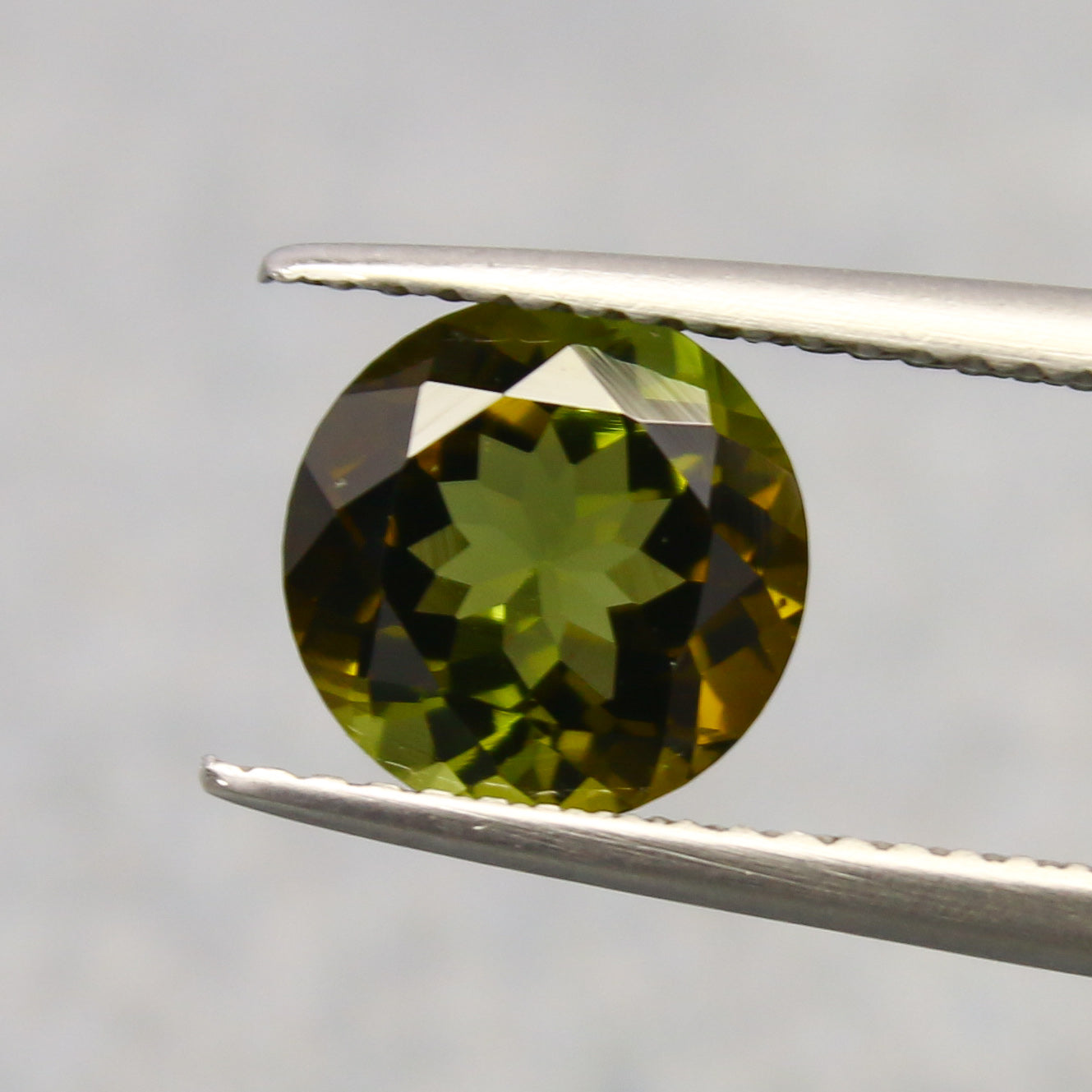 Natural Green Tourmaline 1.88 Carat 8x8 MM Round Shape Faceted Gemstone