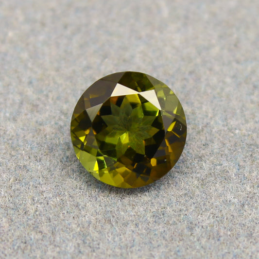 Natural Green Tourmaline 1.88 Carat 8x8 MM Round Shape Faceted Gemstone