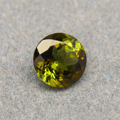 Natural Green Tourmaline 1.88 Carat 8x8 MM Round Shape Faceted Gemstone