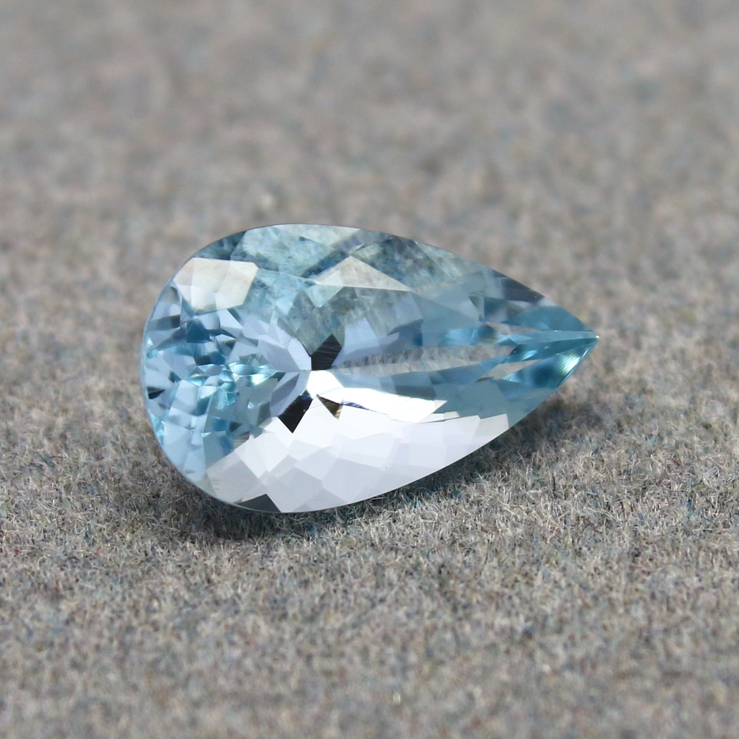 Natural Aquamarine 2.35 Carat 12x7.3 MM Pear Shape Faceted Gemstone