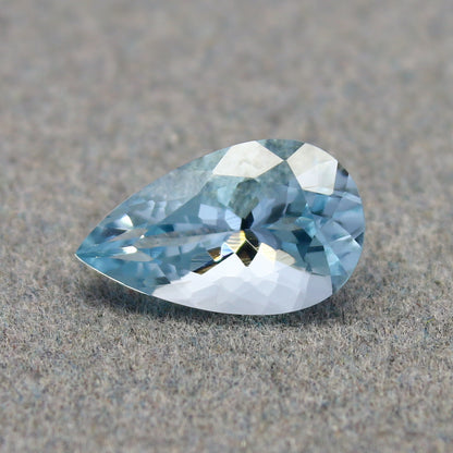 Natural Aquamarine 2.35 Carat 12x7.3 MM Pear Shape Faceted Gemstone