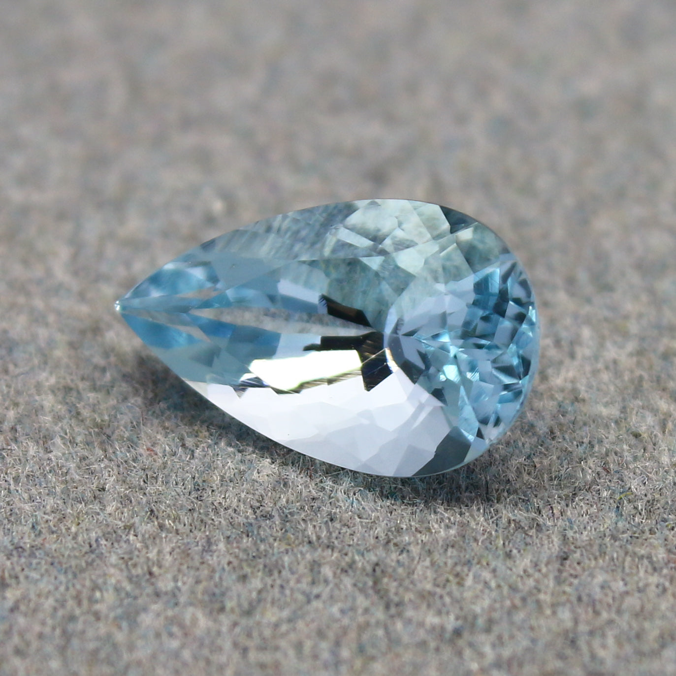 Natural Aquamarine 2.35 Carat 12x7.3 MM Pear Shape Faceted Gemstone