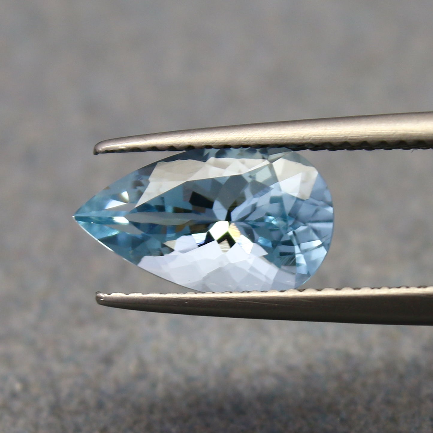 Natural Aquamarine 2.35 Carat 12x7.3 MM Pear Shape Faceted Gemstone