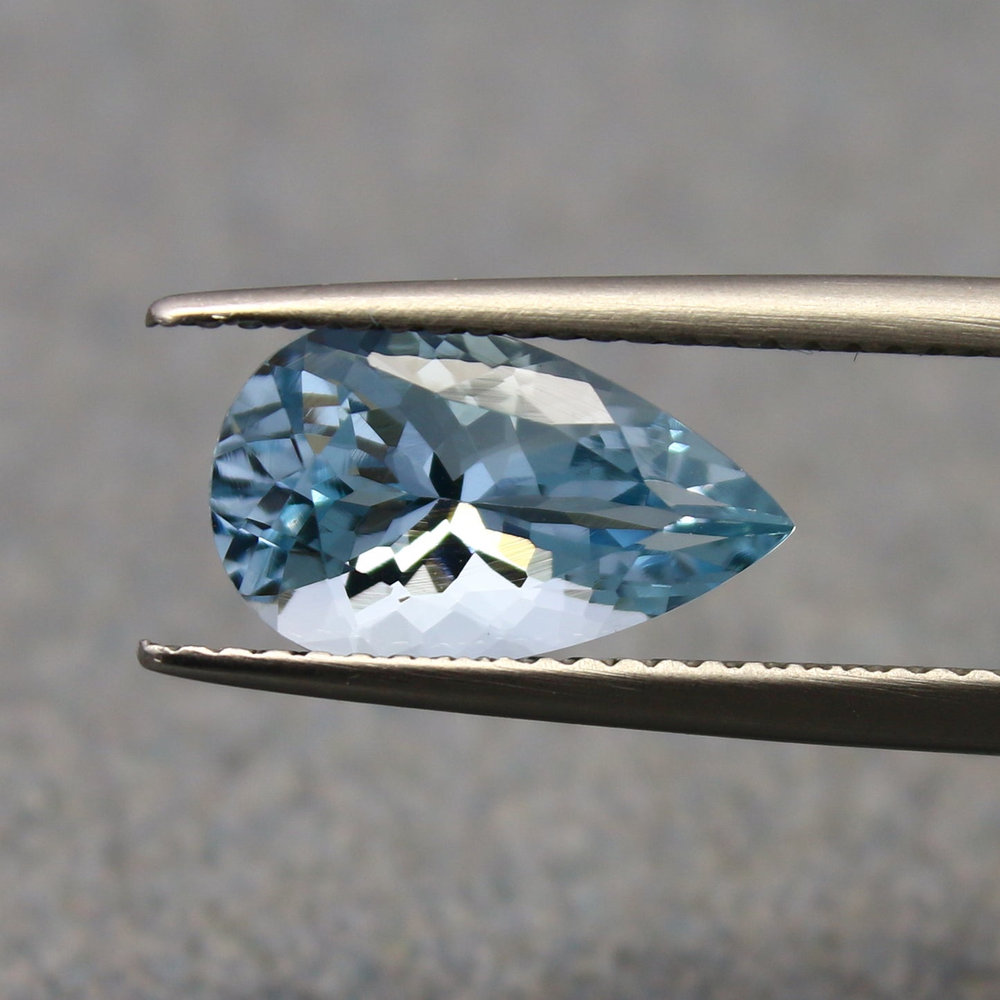 Natural Aquamarine 2.35 Carat 12x7.3 MM Pear Shape Faceted Gemstone