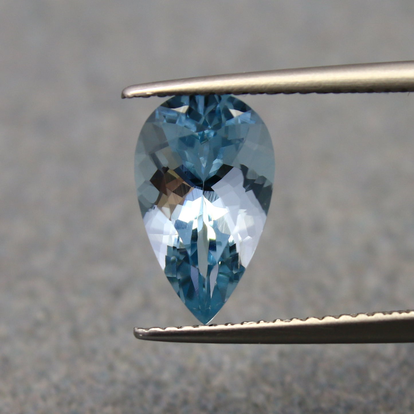 Natural Aquamarine 2.35 Carat 12x7.3 MM Pear Shape Faceted Gemstone