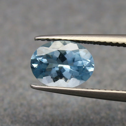 Natural Aquamarine 1.35 Carat 9x7 MM Oval Shape Faceted Gemstone