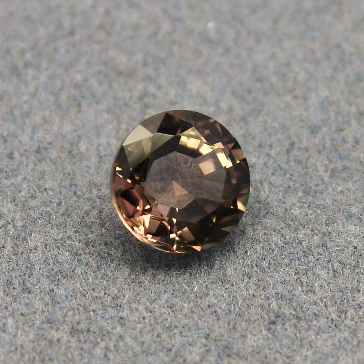 Natural Bi-color Tourmaline Step Cut 1.41 Carat 7x7 MM Round Shape Faceted Gemstone