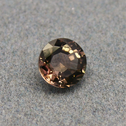 Natural Bi-color Tourmaline Step Cut 1.41 Carat 7x7 MM Round Shape Faceted Gemstone