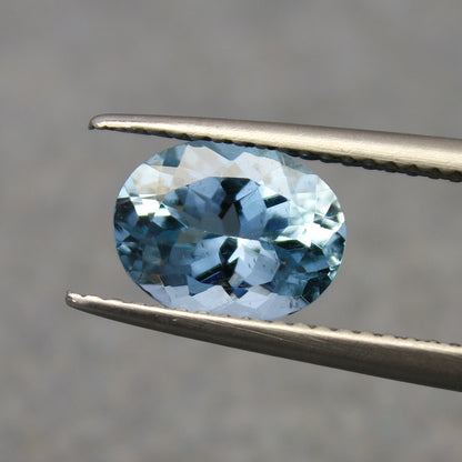 Natural Aquamarine 1.89 Carat 9x7 MM Oval Shape Faceted Gemstone