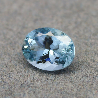 Natural Aquamarine 1.89 Carat 9x7 MM Oval Shape Faceted Gemstone