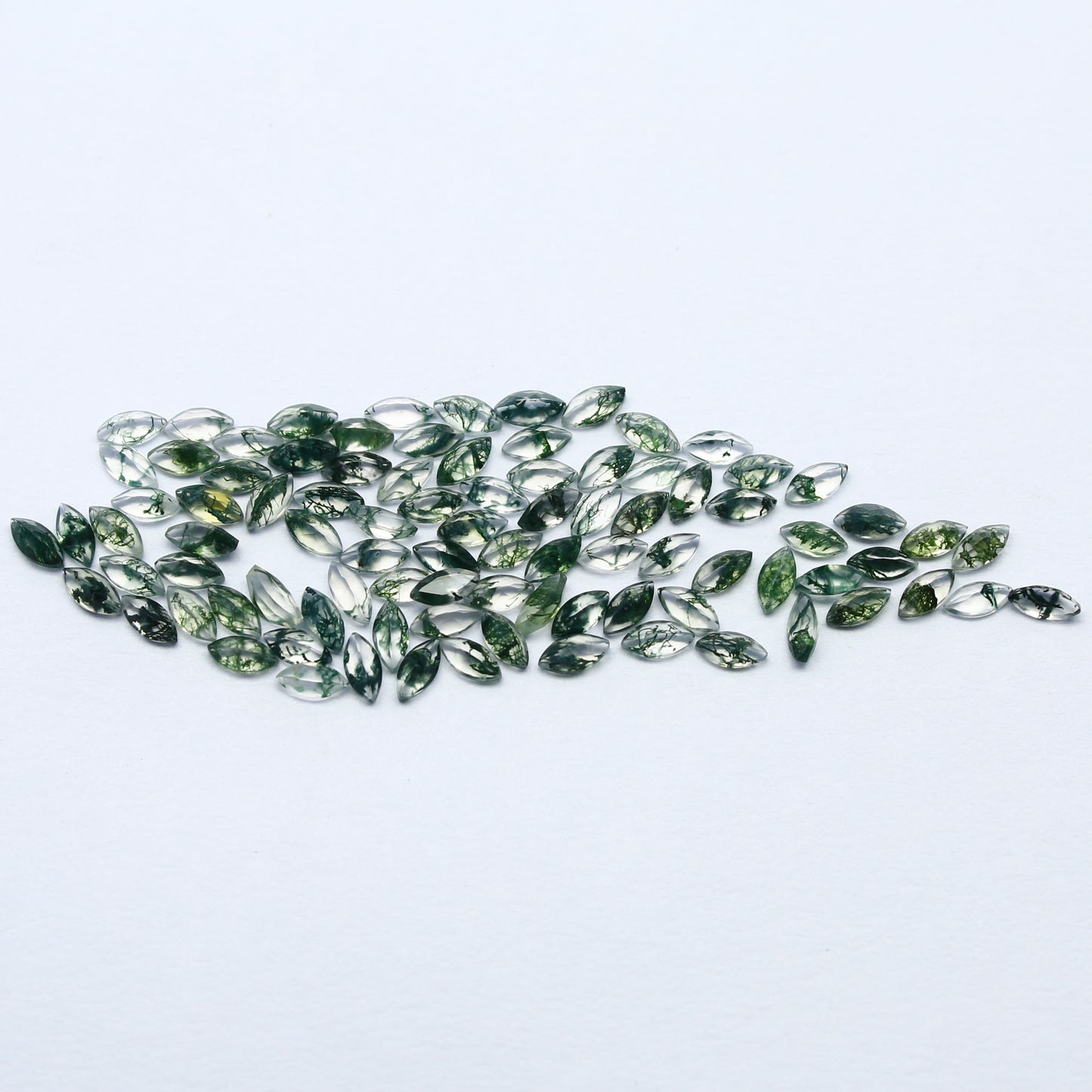 Natural Moss Agate Lot 4x2 MM Marquise Shape Faceted Gemstone Lot