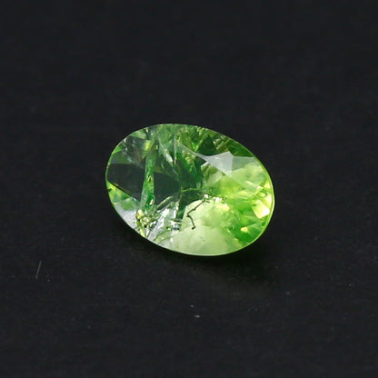 Natural Daylight Fluorescent Hyalite Opal 0.41 Carat 5.6x3.9 MM Oval Shape Faceted Gemstone