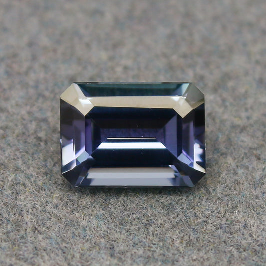 Natural Bi-Color Tanzanite 1.58 Carat 8.2x6 MM Octagon Shape Faceted Gemstone