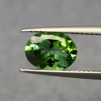 Natural Green Tourmaline 1.72 Carat 9x7 MM Oval Shape Faceted Gemstone