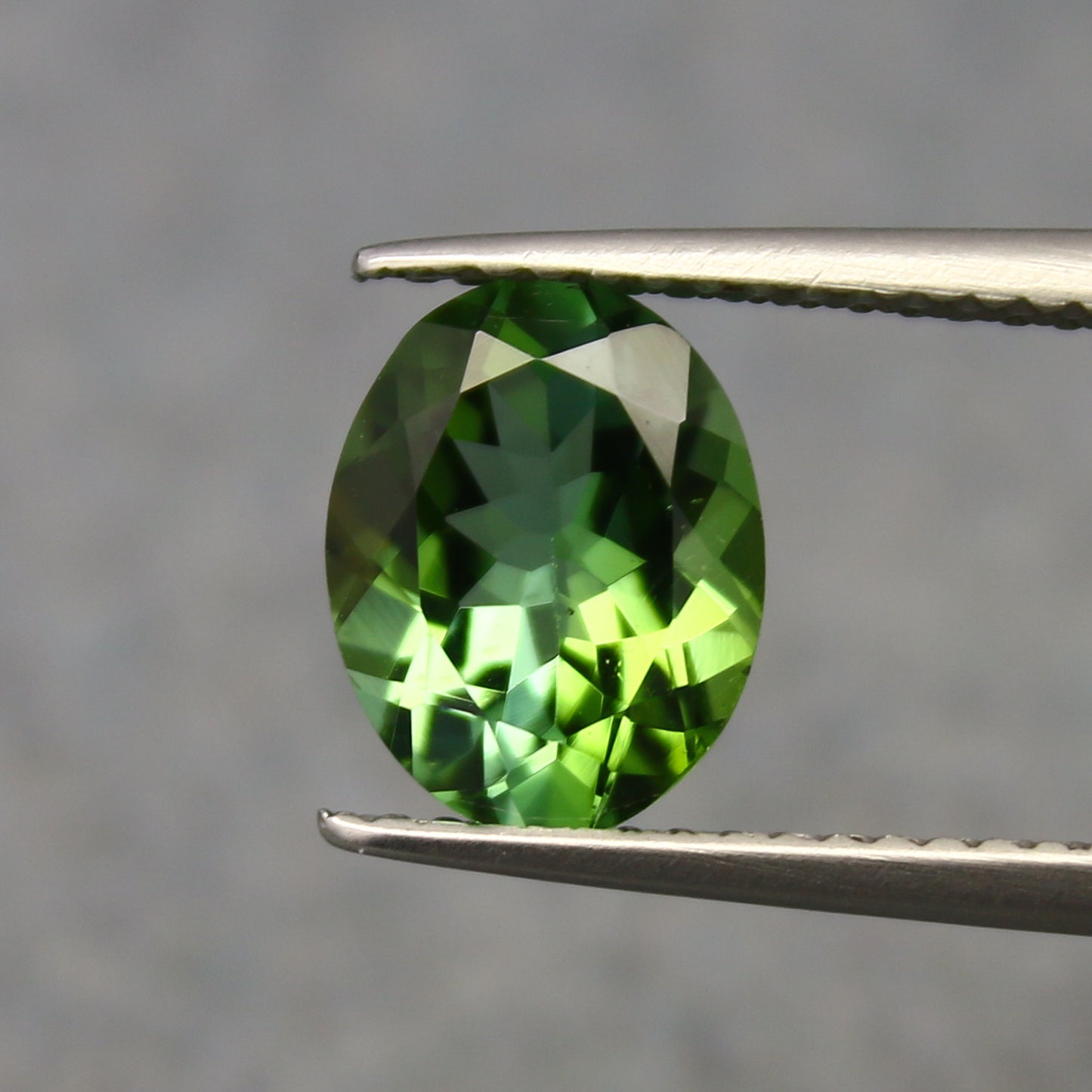 Natural Green Tourmaline 1.72 Carat 9x7 MM Oval Shape Faceted Gemstone