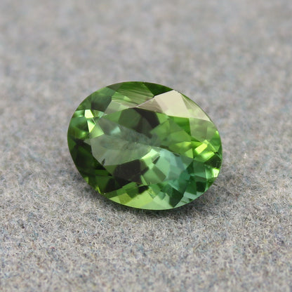 Natural Green Tourmaline 1.72 Carat 9x7 MM Oval Shape Faceted Gemstone