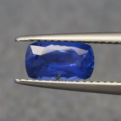 Natural Blue Sapphire 1.56 Carat 8.8x5.6 MM Cushion Shape Faceted Gemstone