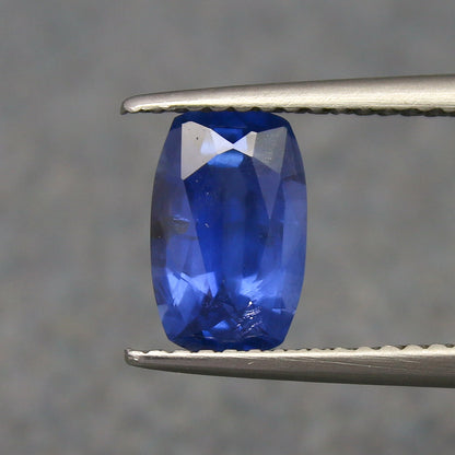 Natural Blue Sapphire 1.56 Carat 8.8x5.6 MM Cushion Shape Faceted Gemstone