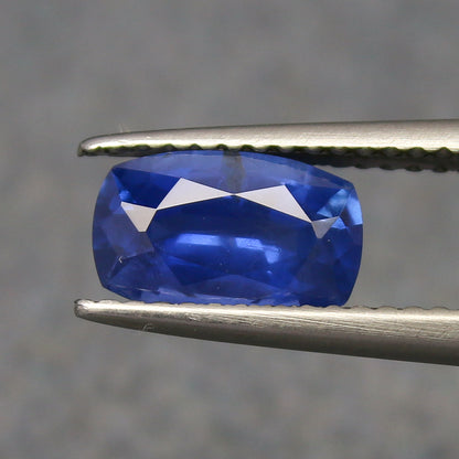 Natural Blue Sapphire 1.56 Carat 8.8x5.6 MM Cushion Shape Faceted Gemstone