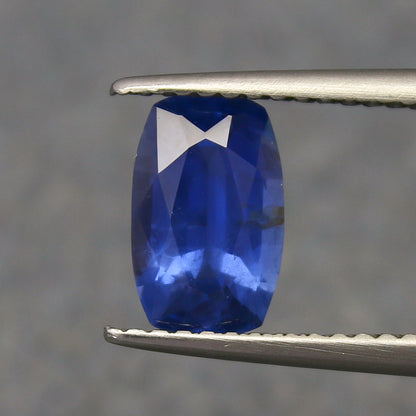 Natural Blue Sapphire 1.56 Carat 8.8x5.6 MM Cushion Shape Faceted Gemstone