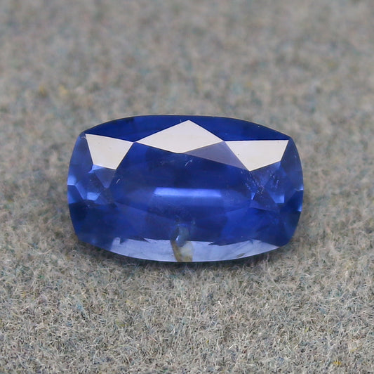 Natural Blue Sapphire 1.56 Carat 8.8x5.6 MM Cushion Shape Faceted Gemstone