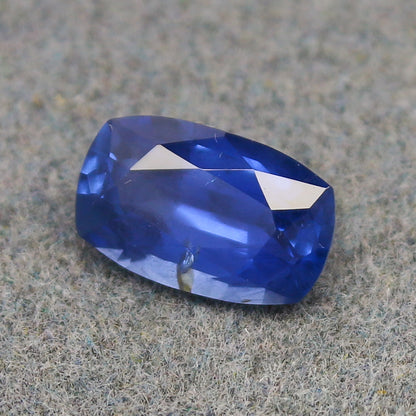 Natural Blue Sapphire 1.56 Carat 8.8x5.6 MM Cushion Shape Faceted Gemstone