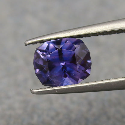 Natural Color Change Sapphire 1.02 Carat 6.6x5.7 MM Fancy Cut Faceted Gemstone