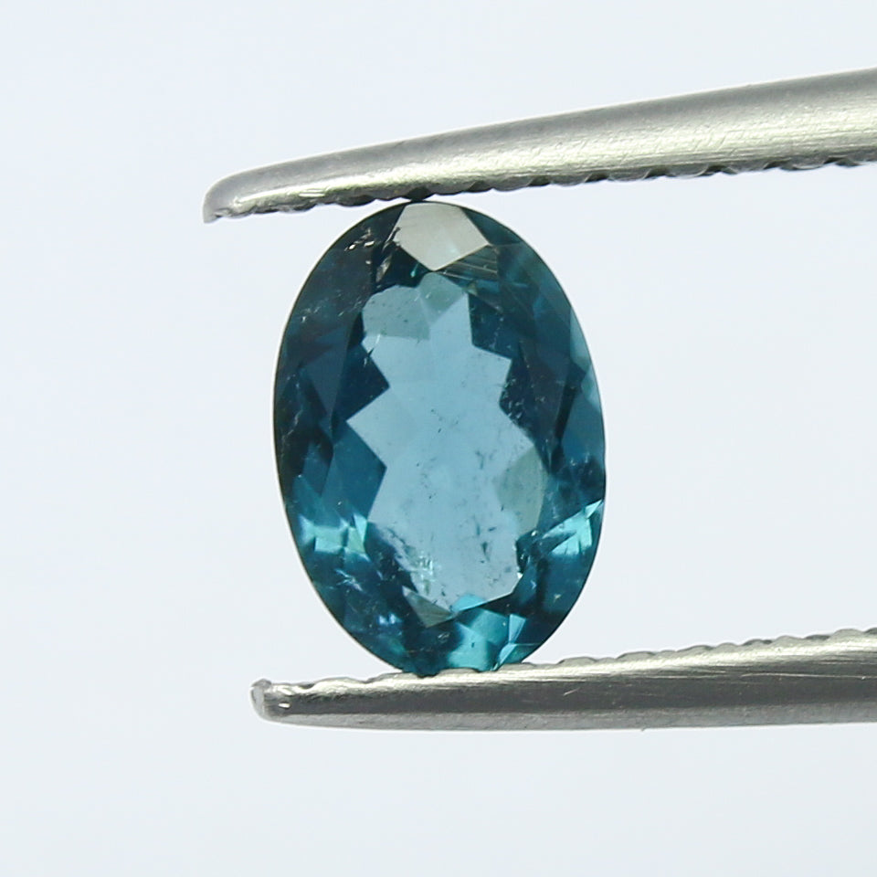 Natural Indicolite Tourmaline 0.61 Carat 6.7x4.7 MM 0val Faceted Gemstone