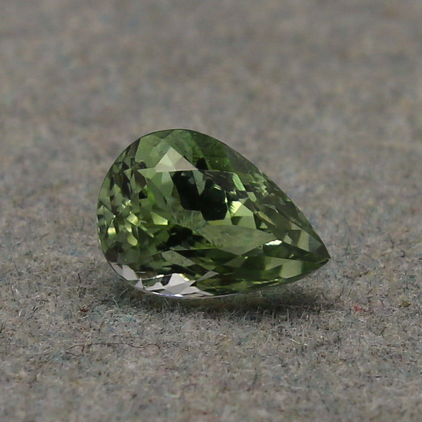 Natural Rare Green Zoisite Tanzanite 0.89 Carat 7x5 MM Pear Shape Faceted Gemstone