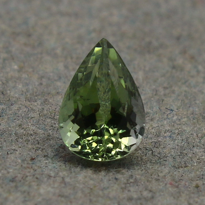 Natural Rare Green Zoisite Tanzanite 0.89 Carat 7x5 MM Pear Shape Faceted Gemstone