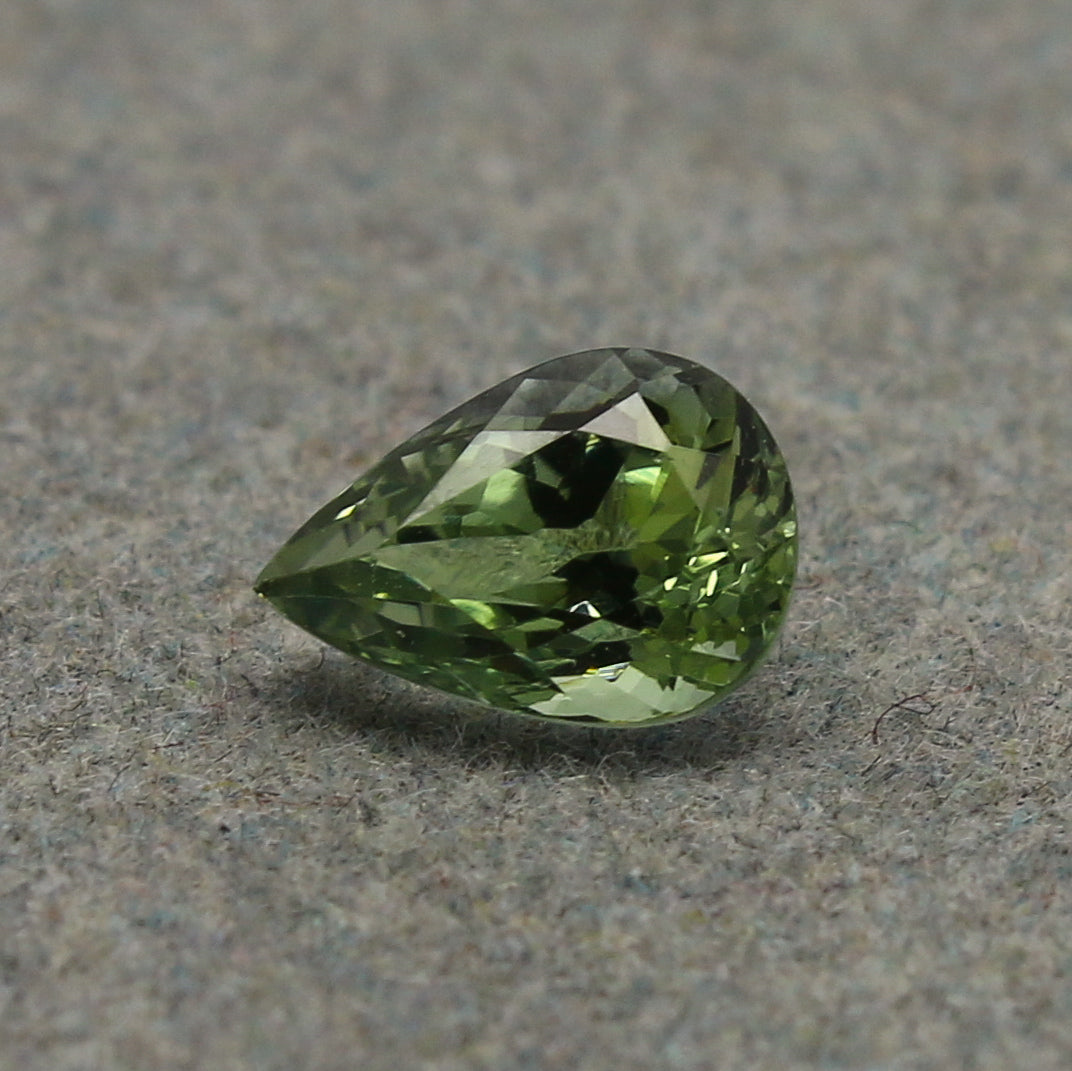 Natural Rare Green Zoisite Tanzanite 0.89 Carat 7x5 MM Pear Shape Faceted Gemstone